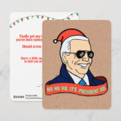 Funny President Joe Biden Kerstmis Wenskaart Feestdagenkaart (Voorkant / Achterkant)