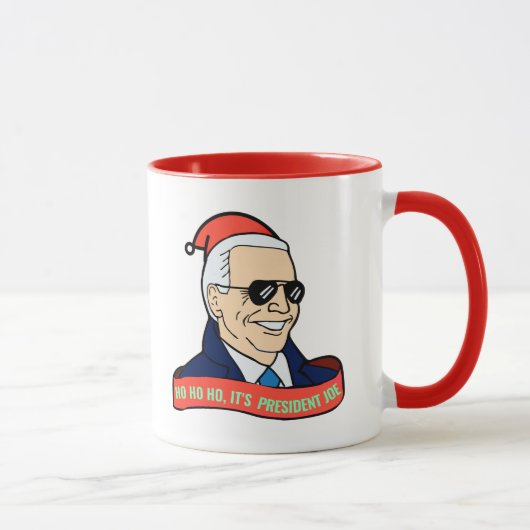 Funny President Joe Biden-Mok kerstkoffie Mok (Rechts)