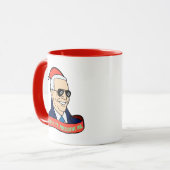 Funny President Joe Biden-Mok kerstkoffie Mok (Voorkant links)
