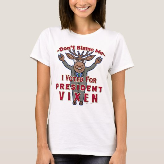Funny President Vixen Reindeer T-shirt (Voorkant)