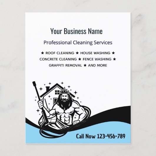 Funny Pressure Washing House Cleaning Flyer (Voorkant)