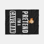 Funny Pretend I'm A Caveman Costume Halloween Easy Fleece Deken (Voorkant (Horizontaal))