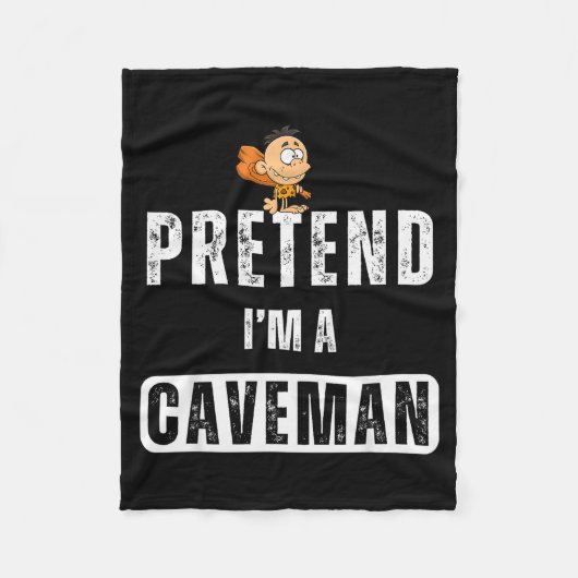 Funny Pretend I'm A Caveman Costume Halloween Easy Fleece Deken (Voorkant)