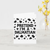 Funny Pretend I'm A Dalmatian Dog Lazy Halloween D Kaart (Gele Bloem)