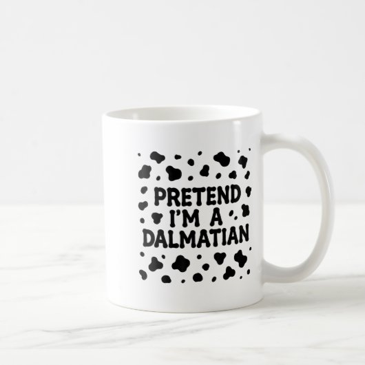 Funny Pretend I'm A Dalmatian Dog Lazy Halloween D Koffiemok (Rechts)