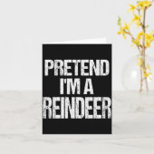 Funny Pretend I'm A Reindeer Christmas Holiday Cos Kaart (Gele Bloem)