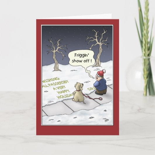 Funny Prettige feestdagen Card, Steady Flow Holida (Voorkant)