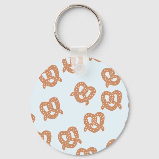 Funny Pretzel Button Sleutelhanger (Voorkant)