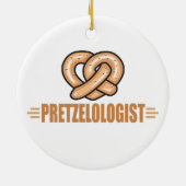 Funny Pretzel Lover Keramisch Ornament (Achterkant)