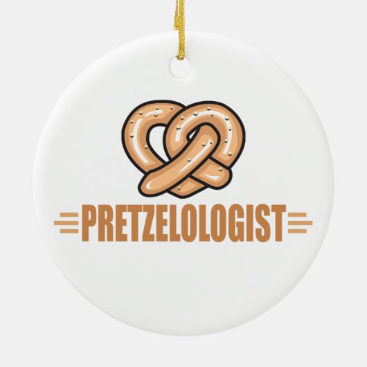 Funny Pretzel Lover Keramisch Ornament (Achterkant)