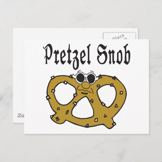 Funny Pretzel Snob Briefkaart (Voorkant / Achterkant)