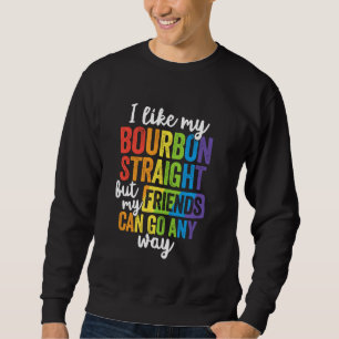 Funny Pride Shirt LGBT Ally Gift Bourbon Straight