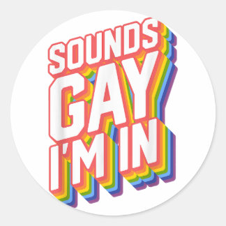 Funny Pride Shirten klinkt homo ik ben in Ronde Sticker