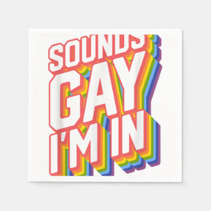 Funny Pride Shirten klinkt homo ik ben in Servet