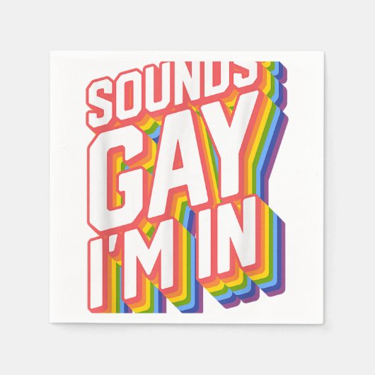 Funny Pride Shirten klinkt homo ik ben in Servet (Voorkant)