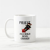 Funny Priest Gift AKA Ninja Devil Crusher Koffiemok (Links)