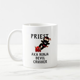 Funny Priest Gift AKA Ninja Devil Crusher Koffiemok