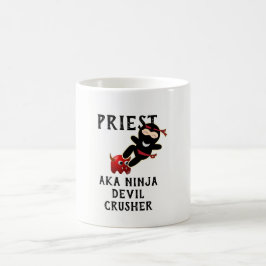 Funny Priest Gift AKA Ninja Devil Crusher Koffiemok
