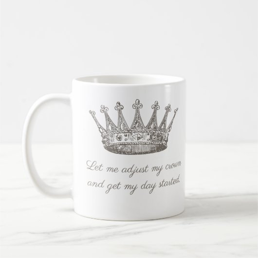 Funny Princess Crown Quote Koffiemok (Links)