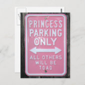 Funny Princess Parking Only-teken Briefkaart (Voorkant / Achterkant)