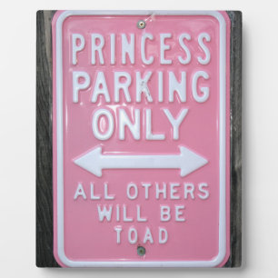 Funny Princess Parking Only-teken Fotoplaat