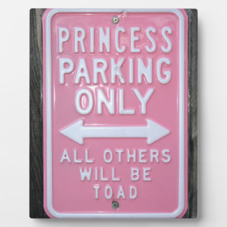 Funny Princess Parking Only-teken Fotoplaat
