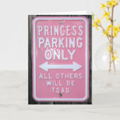 Funny Princess Parking Only-teken Kaart (Gele Bloem)