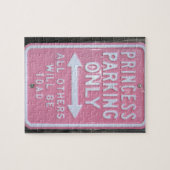 Funny Princess Parking Only-teken Legpuzzel (Horizontaal)