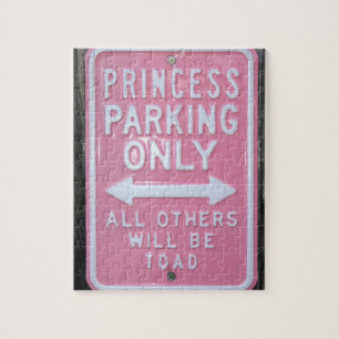 Funny Princess Parking Only-teken Legpuzzel