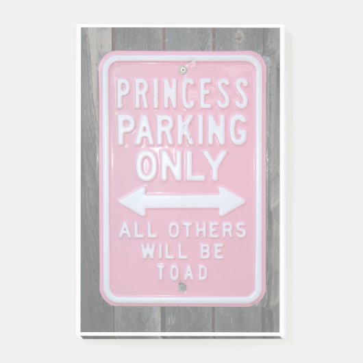 Funny Princess Parking Only-teken Post-it® Notes (Voorkant)