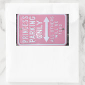 Funny Princess Parking Only-teken Rechthoekige Sticker (Tas)