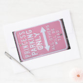 Funny Princess Parking Only-teken Rechthoekige Sticker (Envelop)