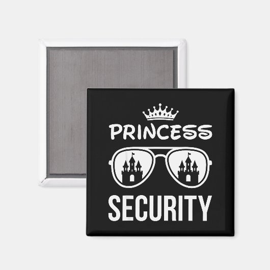 Funny Princess Security Design Castle Sungles Fami Magneet (Voorkant / Achterkant)