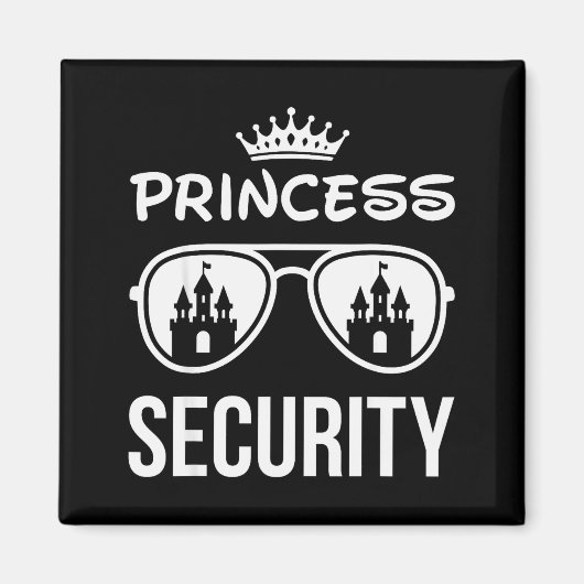 Funny Princess Security Design Castle Sungles Fami Magneet (Voorkant)