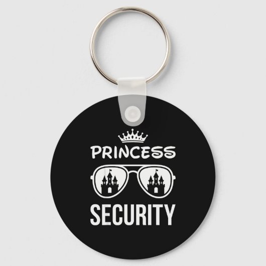 Funny Princess Security Design Castle Sungles Fami Sleutelhanger (Voorkant)
