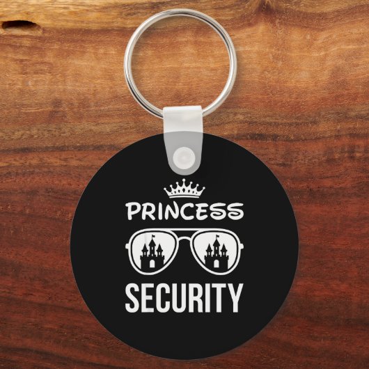Funny Princess Security Design Castle Sungles Fami Sleutelhanger (Voorkant)