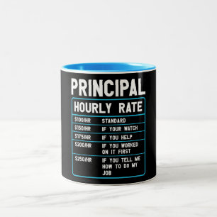 Funny Principal Hourly Rate Tweekleurige Koffiemok