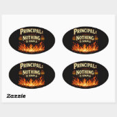Funny Principal: Nothing Is Simple School Leader Ovale Sticker (Vel)