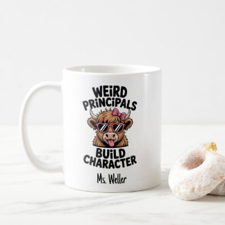 Funny Principal “Weird Principals Build Character" Koffiemok