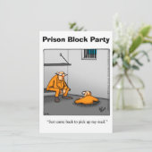 Funny Prison Block Party uitnodigingen (Staand voorkant)