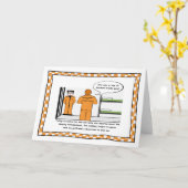 Funny Prison Cartoon Kaart (Gele Bloem)