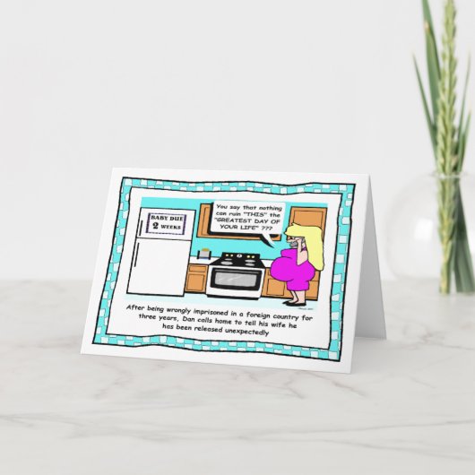 Funny Prison Cartoon Kaart (Voorkant)