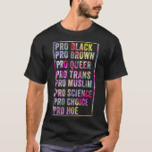 Funny Pro Black Brown Queer Trans Muslim Science C T-shirt (Voorkant)