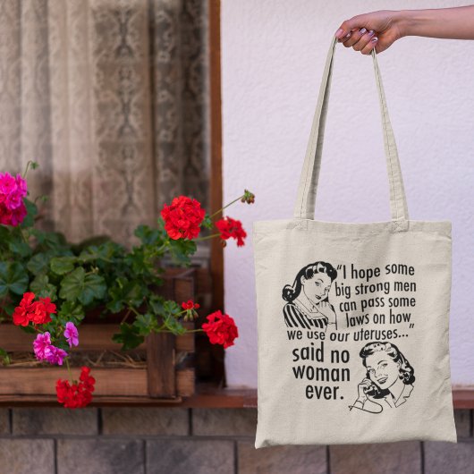 Funny Pro Choice Feministische Politieke Cartoon A Tote Bag