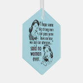 Funny Pro Choice Retro Feminist Women Kerstmis Glas Ornament (Voorkant Rechts)