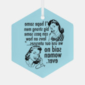 Funny Pro Choice Retro Feminist Women Kerstmis Glas Ornament (Achterkant)