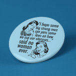 Funny Pro Choice Retro Feministische politieke Car Ronde Button 5,7 Cm<br><div class="desc">Funny Pro Choice Retro Feminist Politieke Cartoon knop. Een mooi politiek humor cadeau dat twee vrouwen de regering vertellen: blijf uit mijn baarmoeder. Anti-Trump, anti-GOP hilarisch pro-choice statement over vrouwenrechten op gezondheidszorg en om te kiezen dat luidt: "Ik hoop dat we met een paar grote, sterke mannen een aantal wetten...</div>