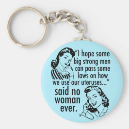 Funny Pro Choice Retro Feministische politieke Car Sleutelhanger