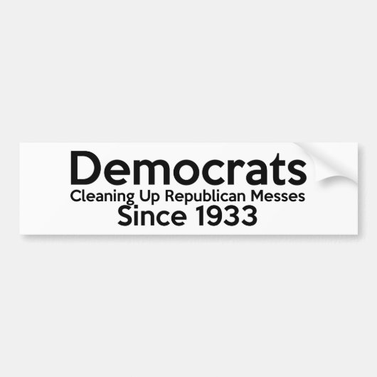 Funny Pro Democraten Bumpersticker (Voorkant)