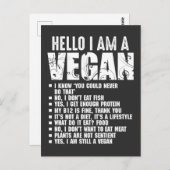 "Funny Pro Vegan Activism Gym Athlete Veganism" Briefkaart (Voorkant / Achterkant)